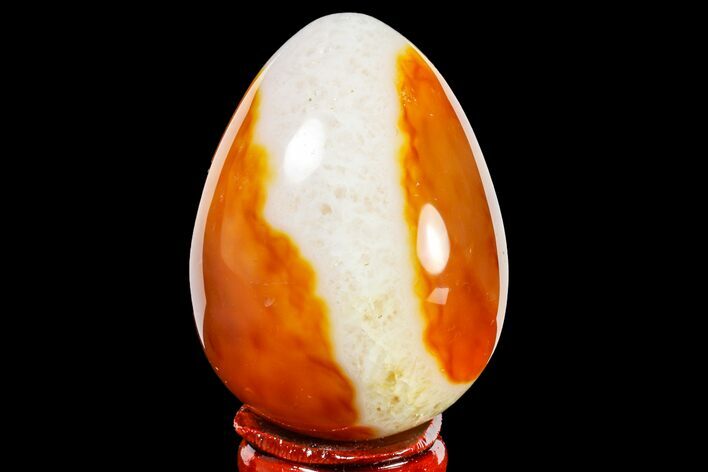 Colorful, Polished Carnelian Agate Egg - Madagascar #156600